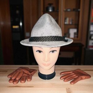 Vintage Tyrolean Alpine Wool Hat (Traditional Hunting Hat)